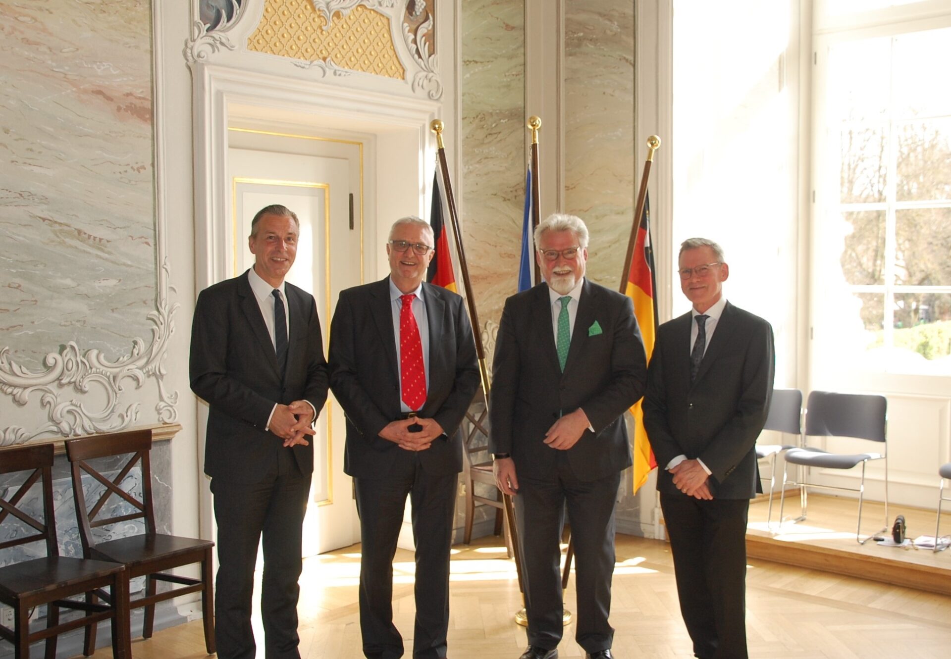 V.l.n.r. Prof. Dr. Lars Brocker, Georg Schmidt, Herbert Mertin und Heribert Kröger.